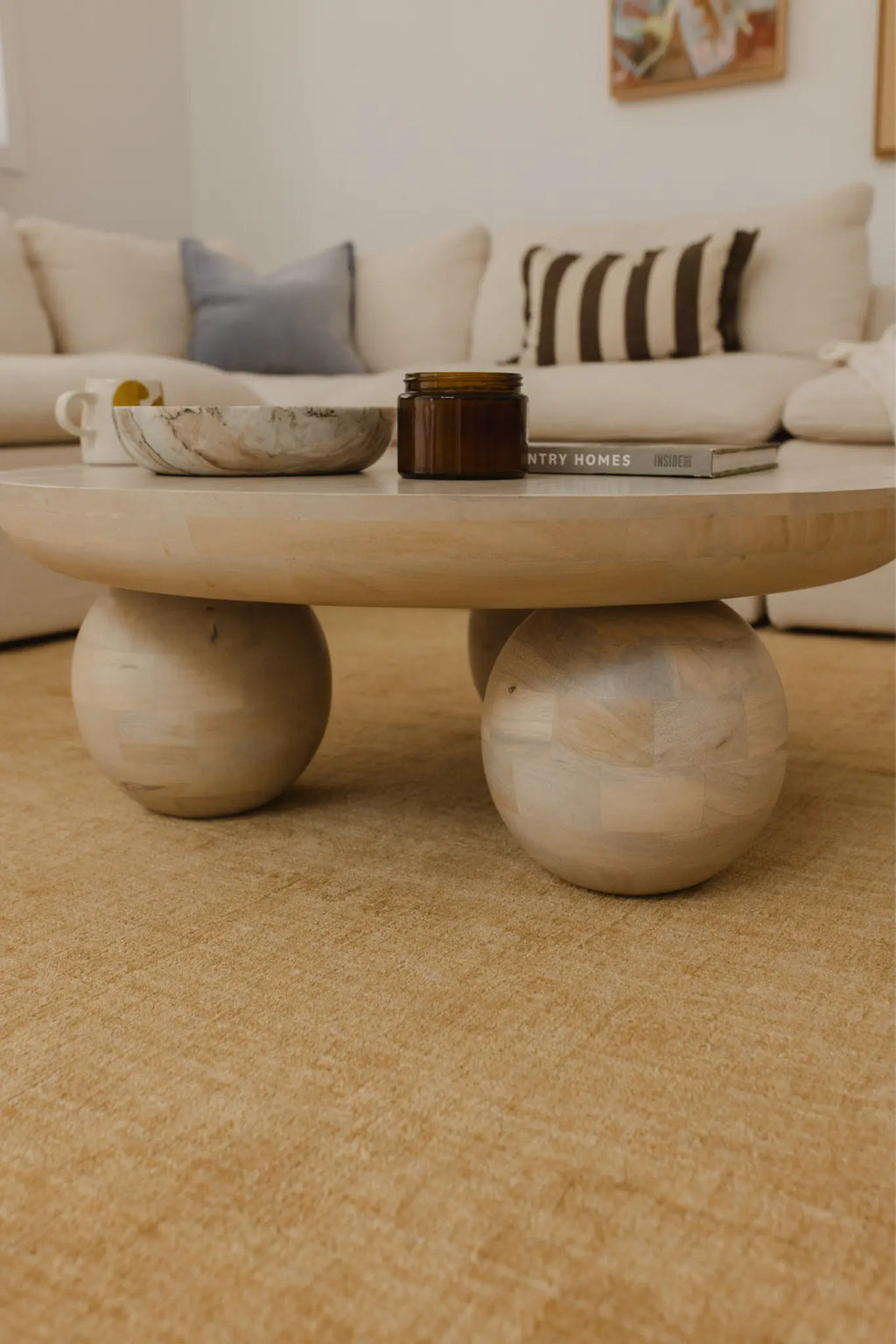 Sample of Bhakti Abrash Wool Blend Rug in Gold
