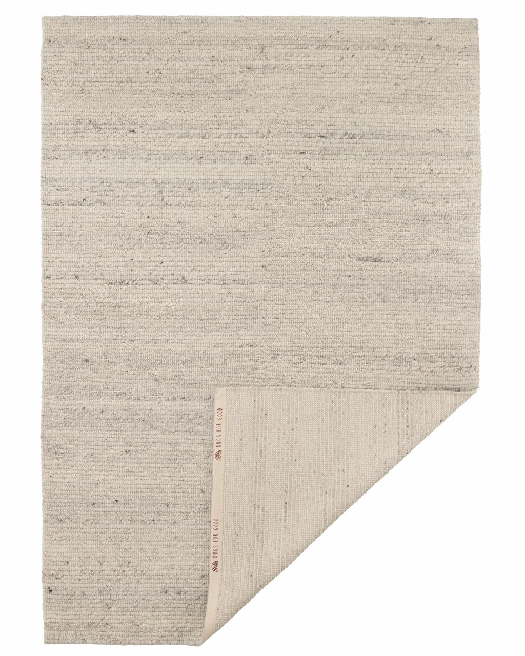 Sample of Bangalow Undyed New Zealand Wool Rug in Grey