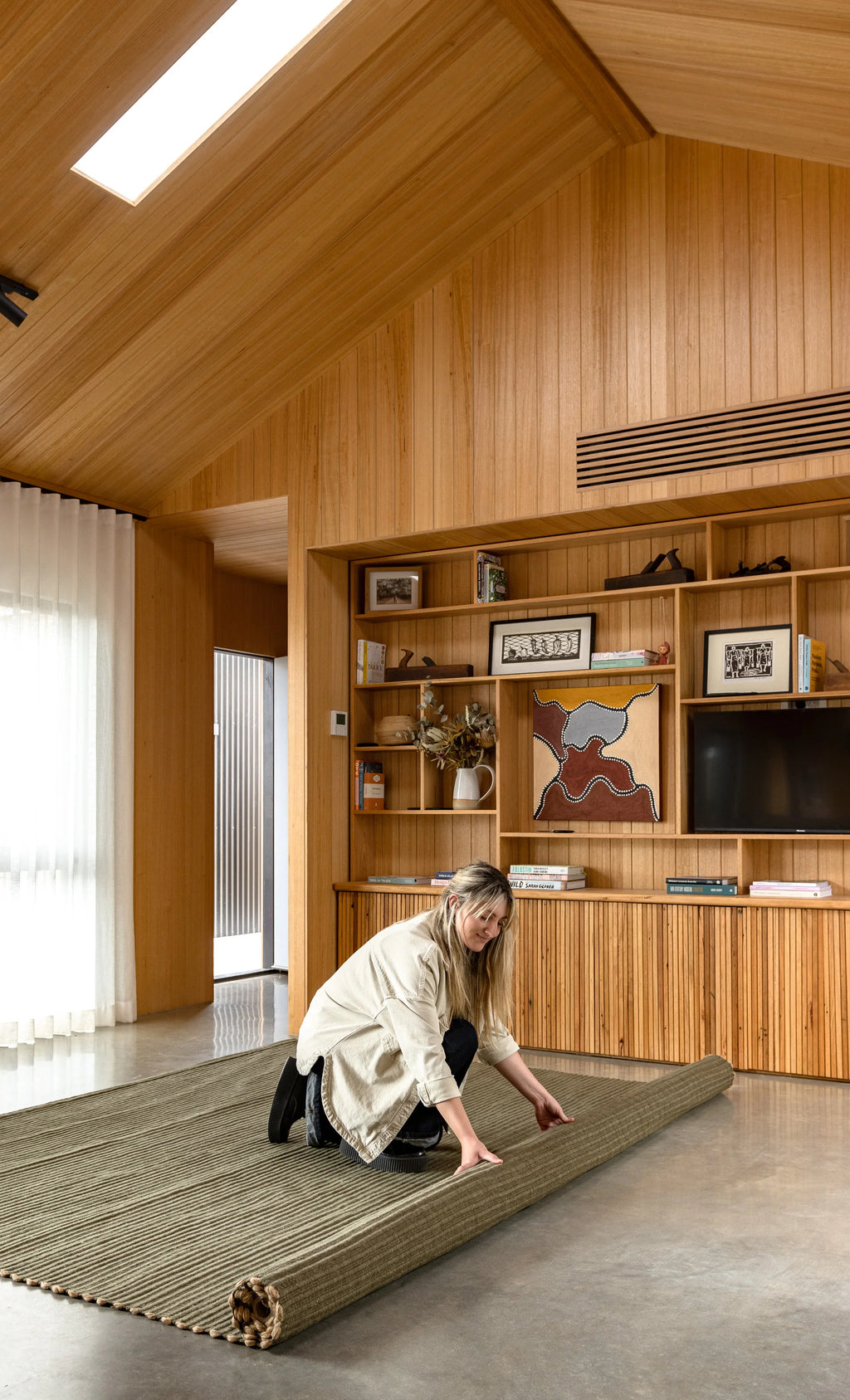 Sample of Mendocino Wool & Jute Rug in Olive