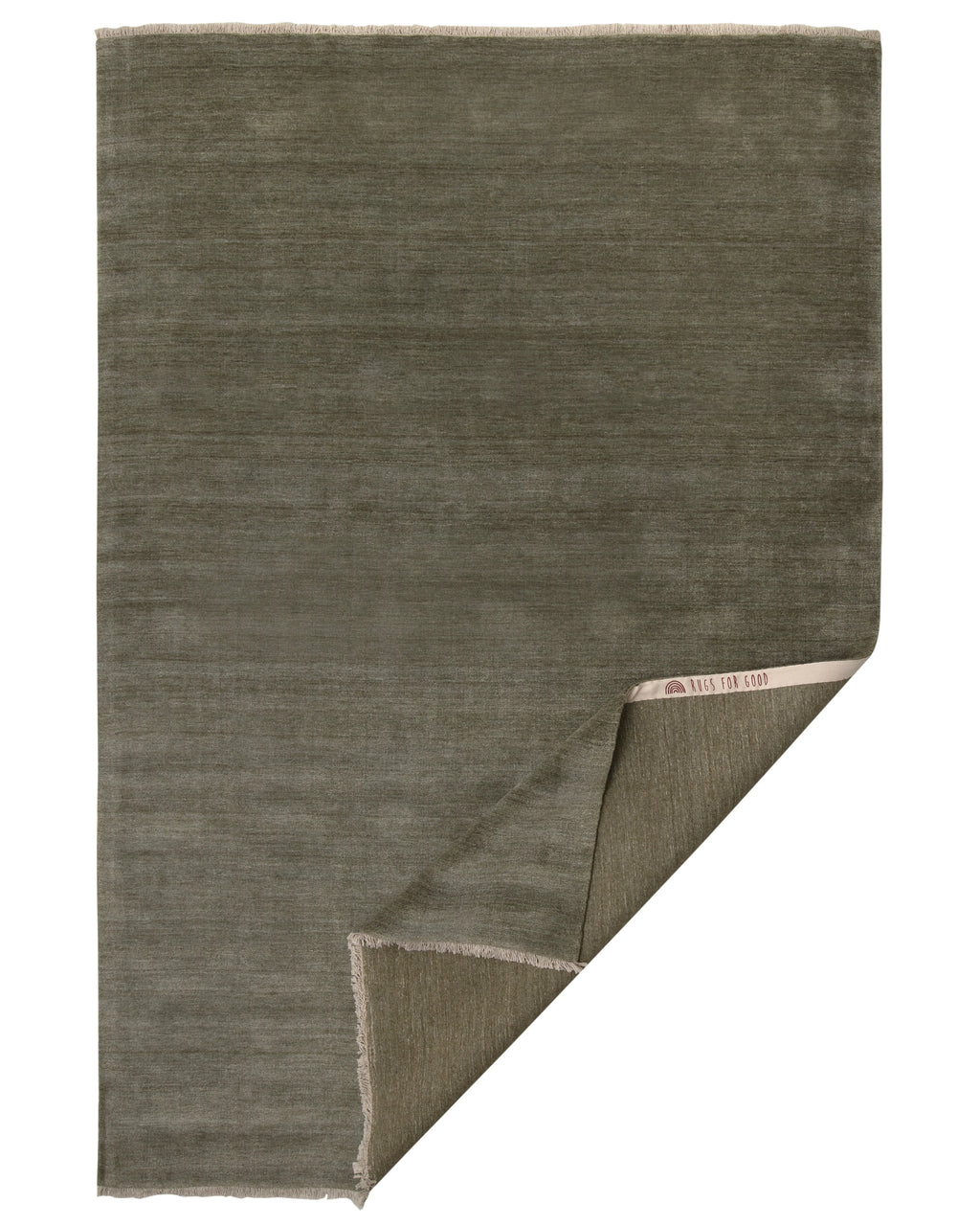 Sample of Bhakti Abrash Wool Blend Rug in Olive