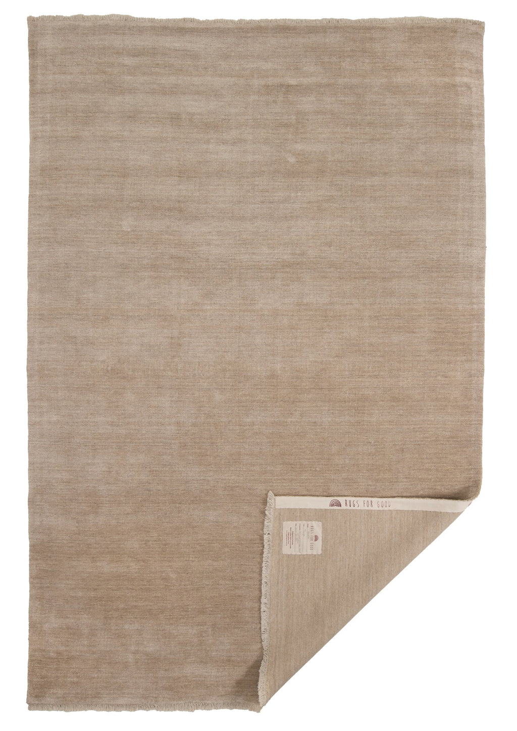 Sample of Bhakti Abrash Wool Blend Rug in Oyster