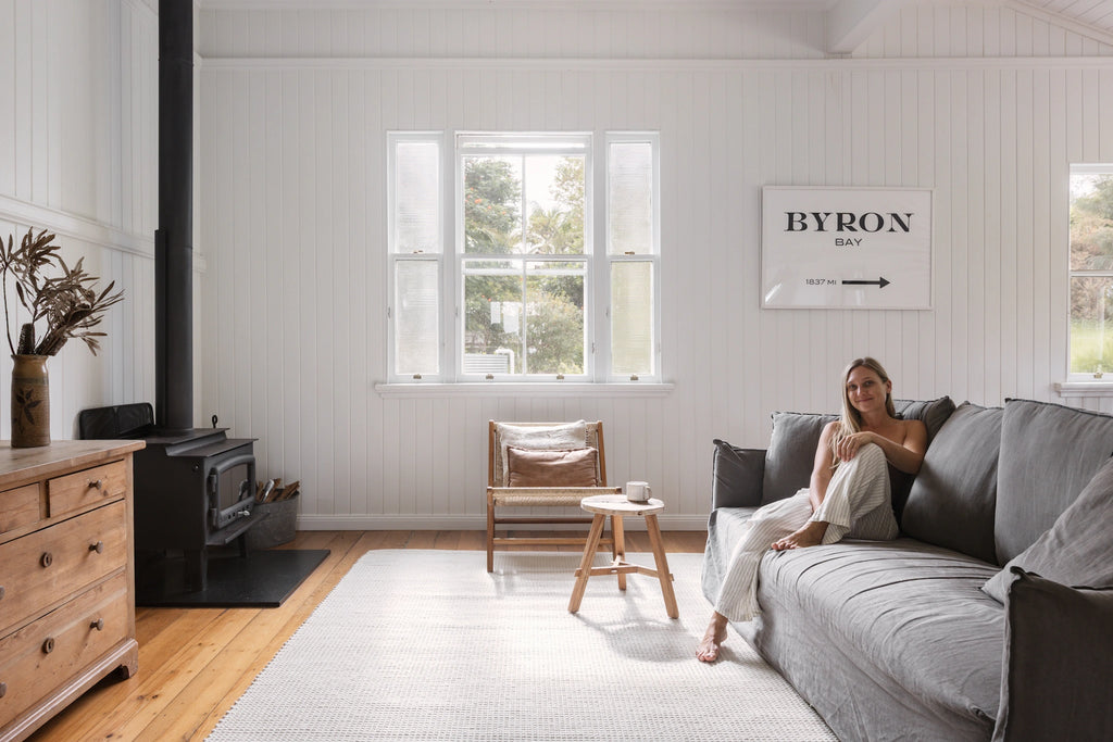 Soma Loop Wool Rug in Ivory