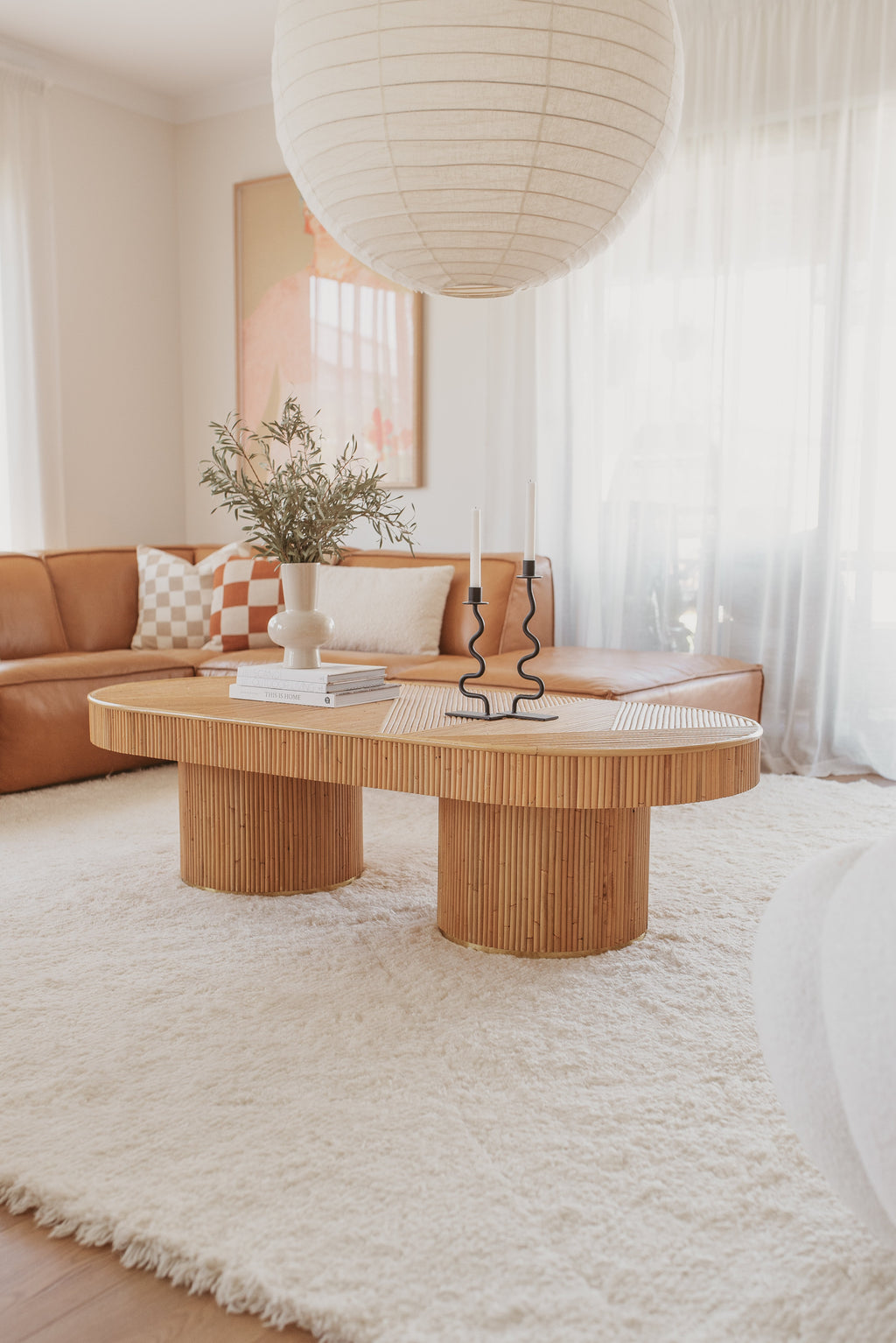 Sample of Prana New Zealand Wool Rug in Ivory