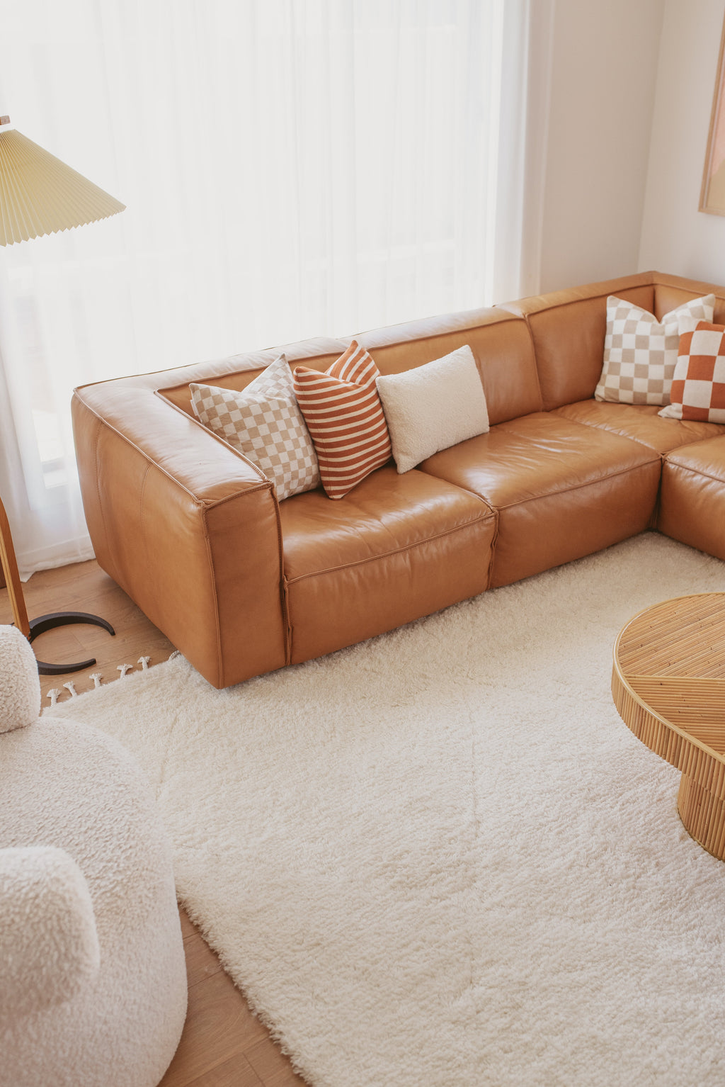 Sample of Prana New Zealand Wool Rug in Ivory