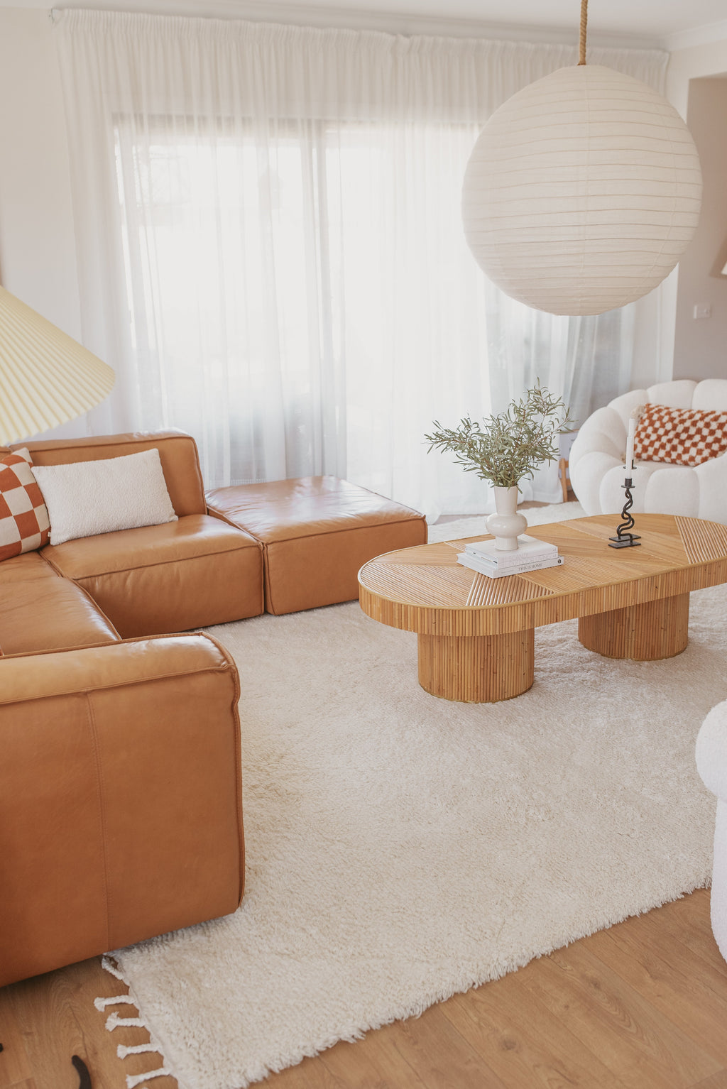 Sample of Prana New Zealand Wool Rug in Ivory
