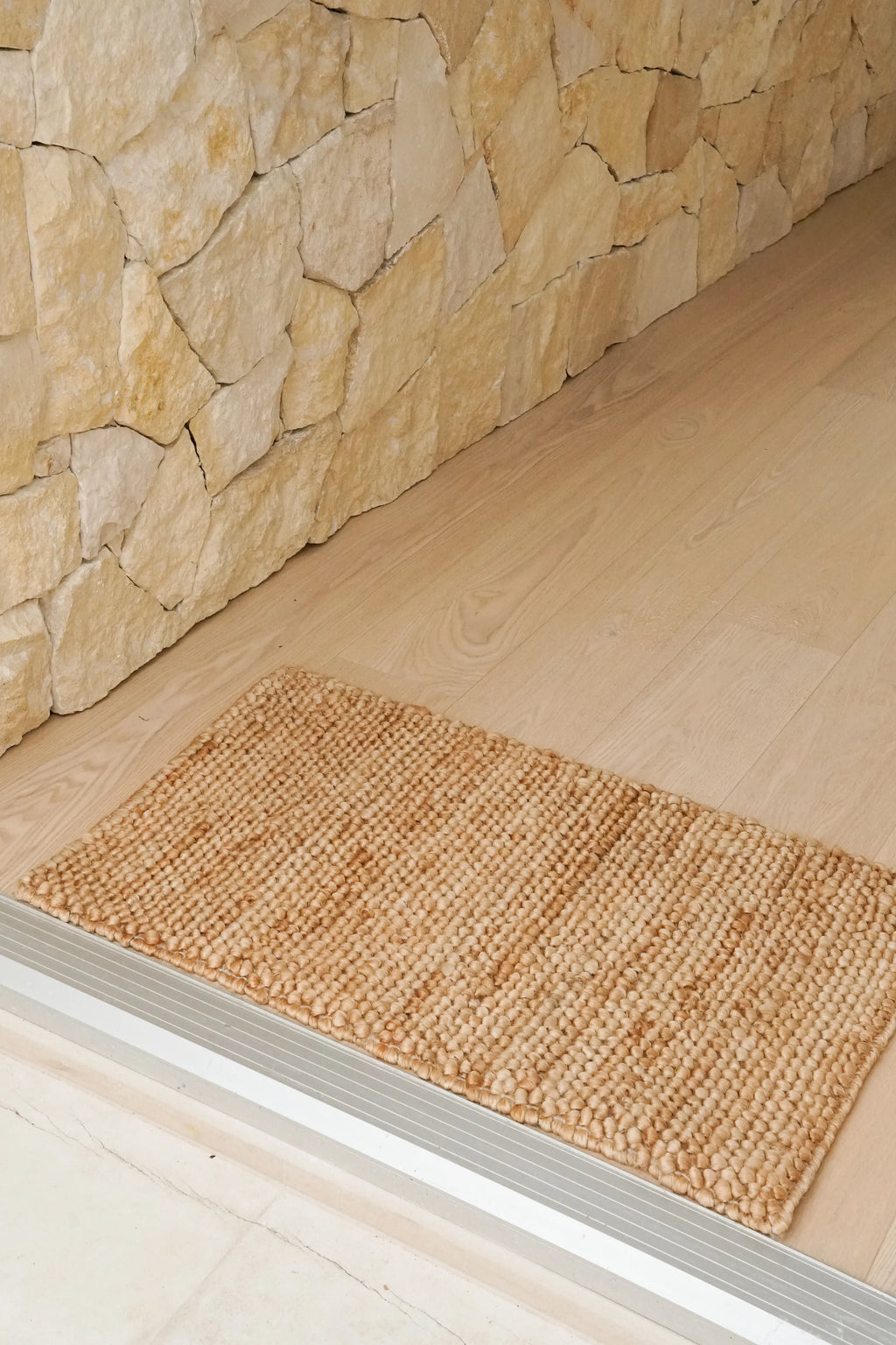 Gaia Loop Weave Jute Doormat in Natural