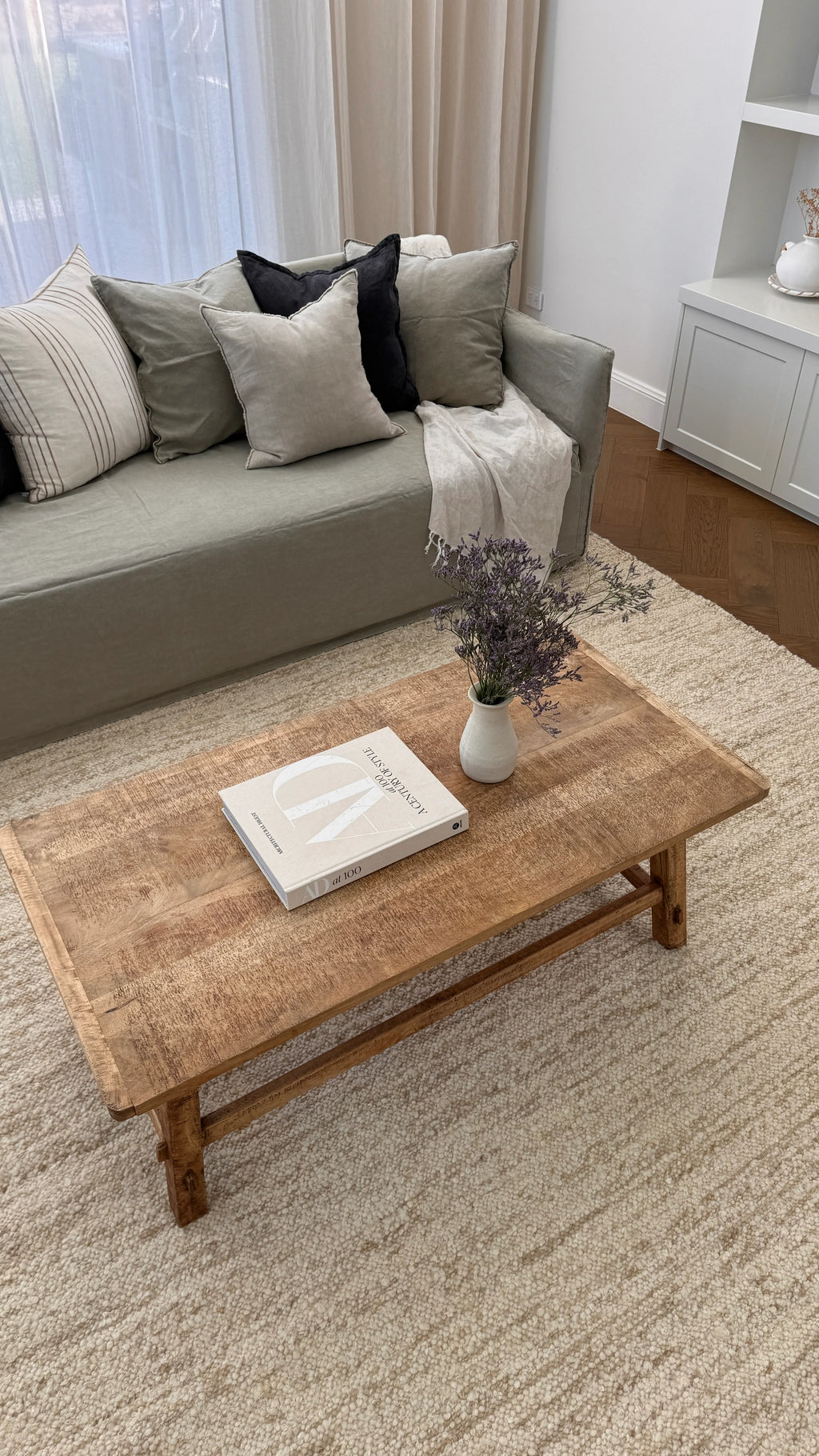 Sample of Sedona New Zealand Wool Rug in Pearl