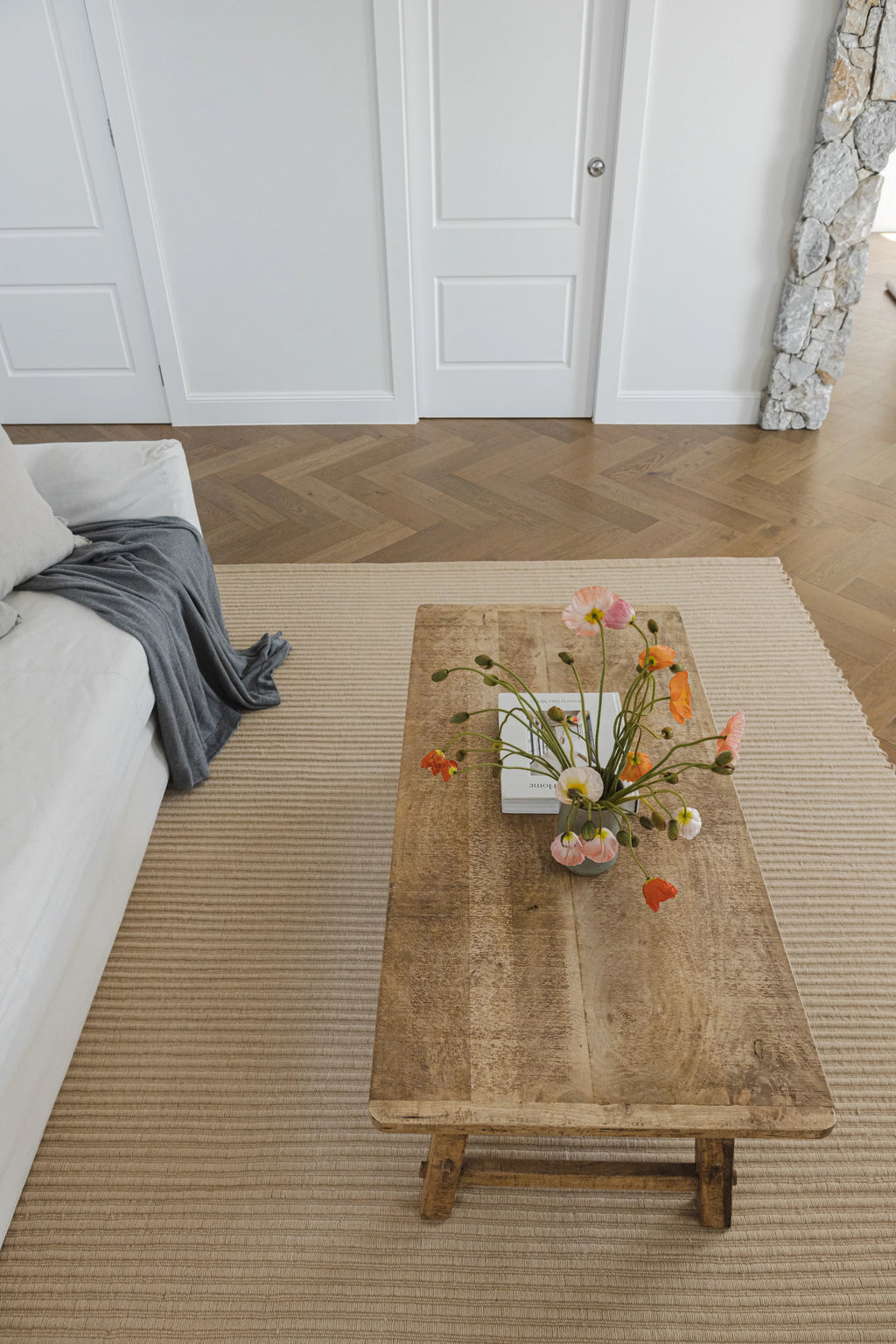 Mendocino Wool & Jute Rug in Latte
