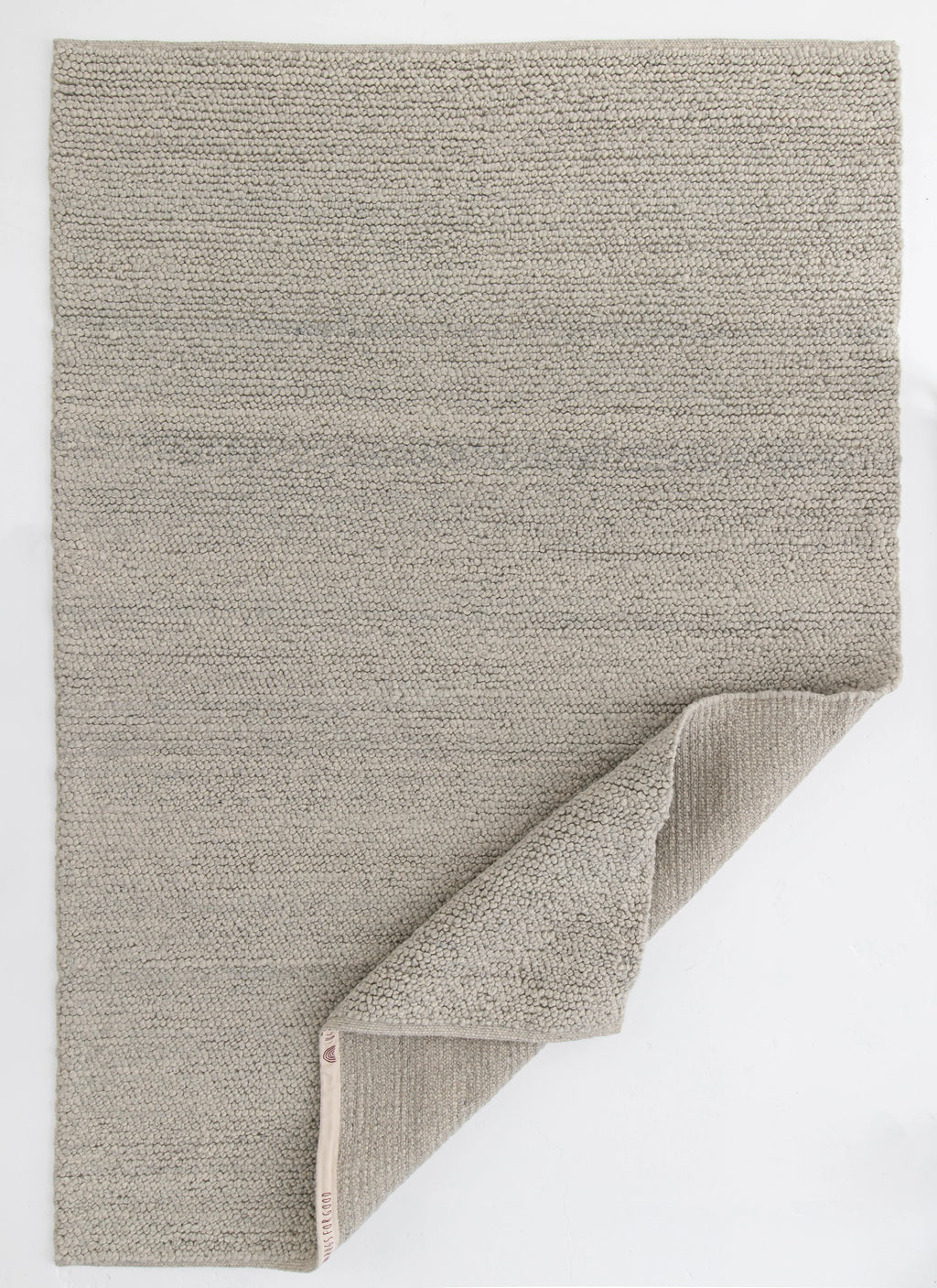 Sample of Newport Pebbly Weave Wool Rug in Grey