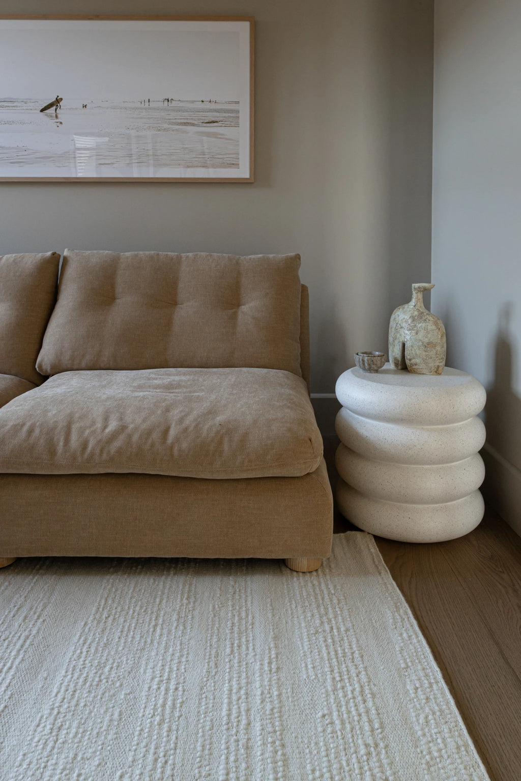 Elk Undyed Wool Rug in Natural White