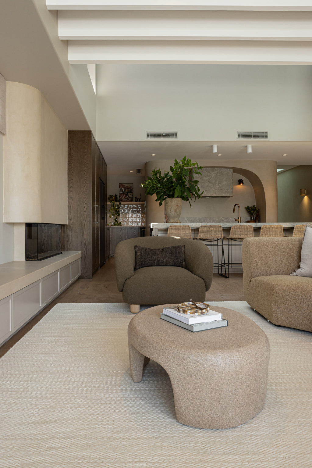 Luna Wool Rug in Snow