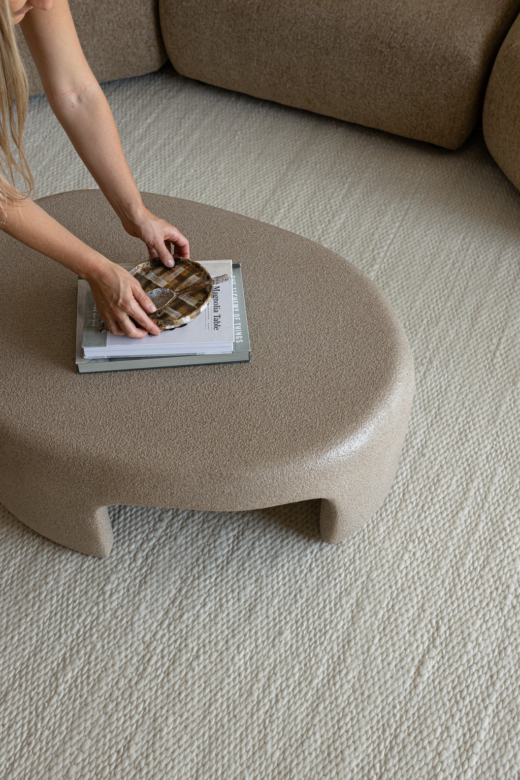 Luna Wool Rug in Snow