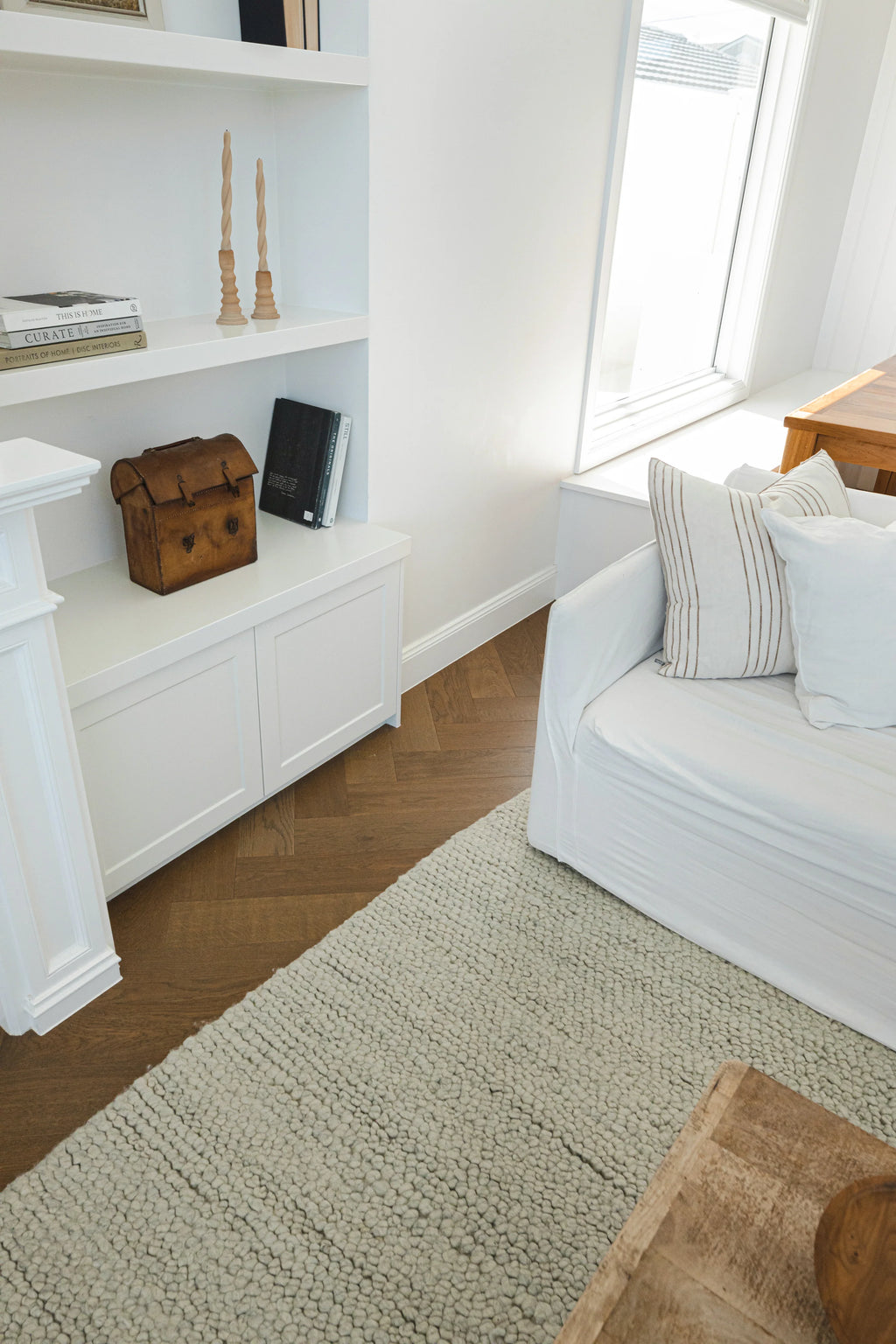 Sample of Newport Pebbly Weave Wool Rug in Grey