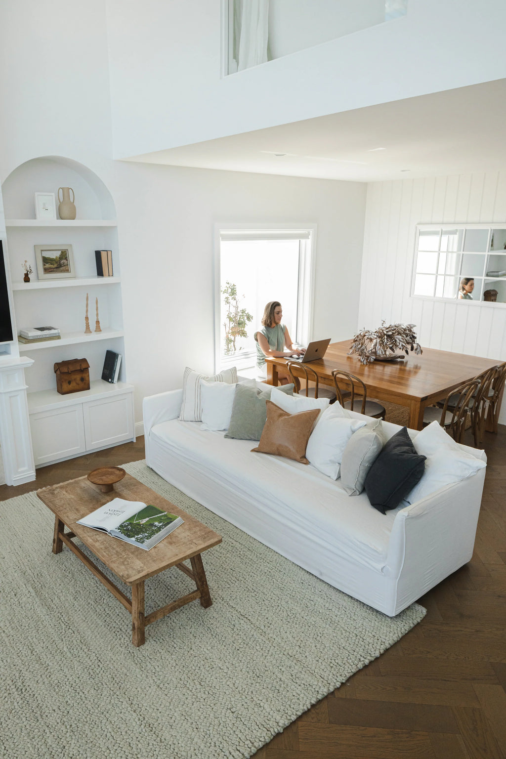 Sample of Newport Pebbly Weave Wool Rug in Grey