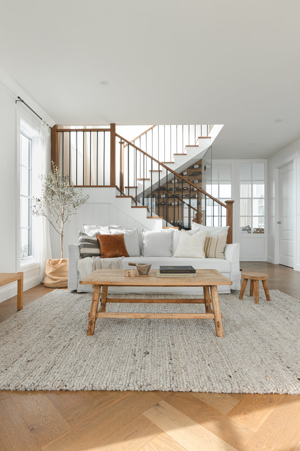 Sample of Topanga Chunky Wool Rug in Pebble
