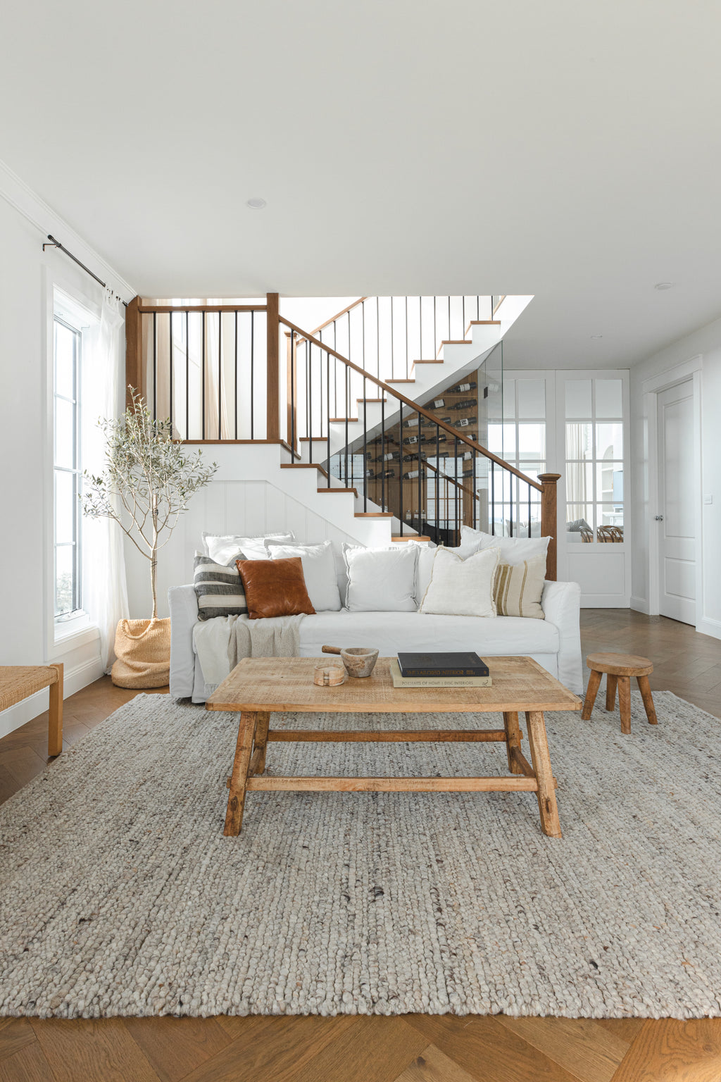 Sample of Topanga Chunky Wool Rug in Pebble