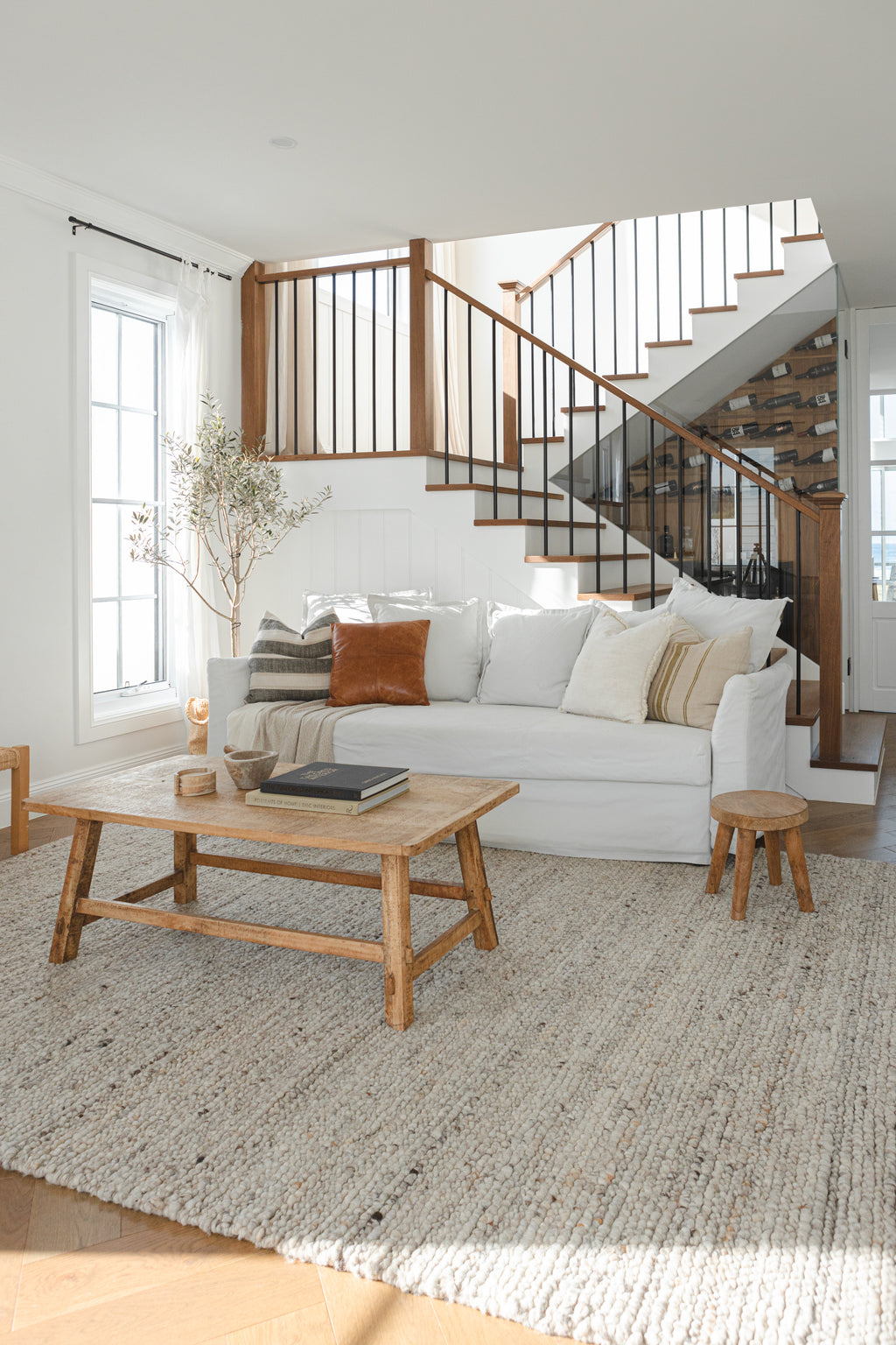 Sample of Topanga Chunky Wool Rug in Pebble