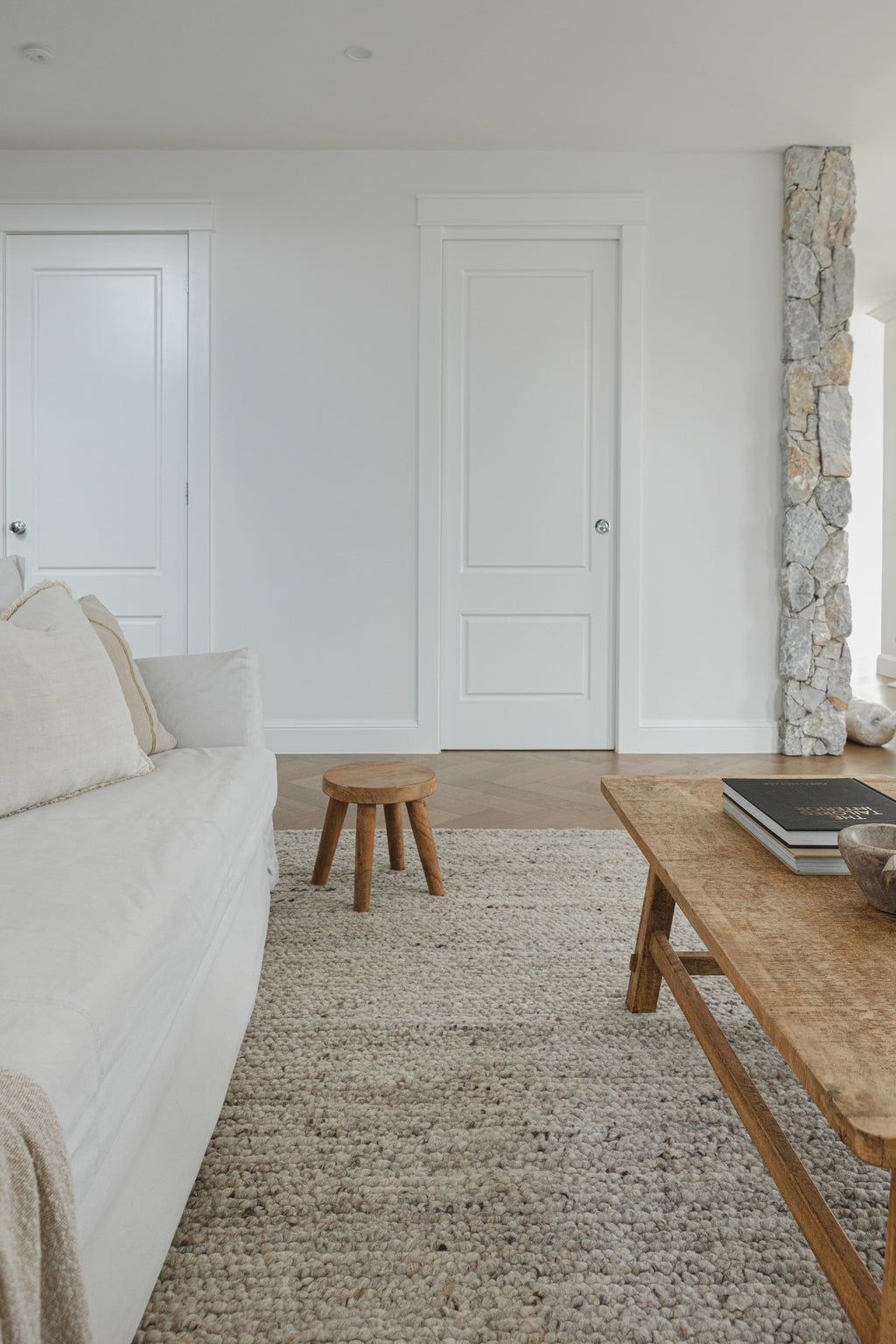 Sample of Topanga Chunky Wool Rug in Pebble