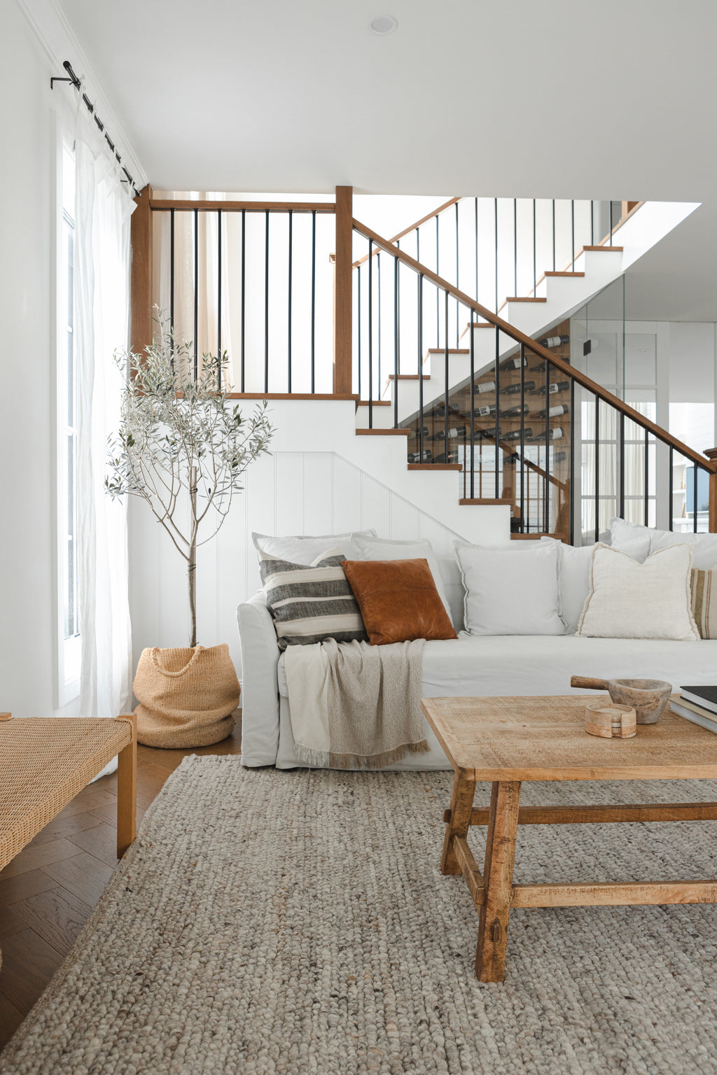 Sample of Topanga Chunky Wool Rug in Pebble