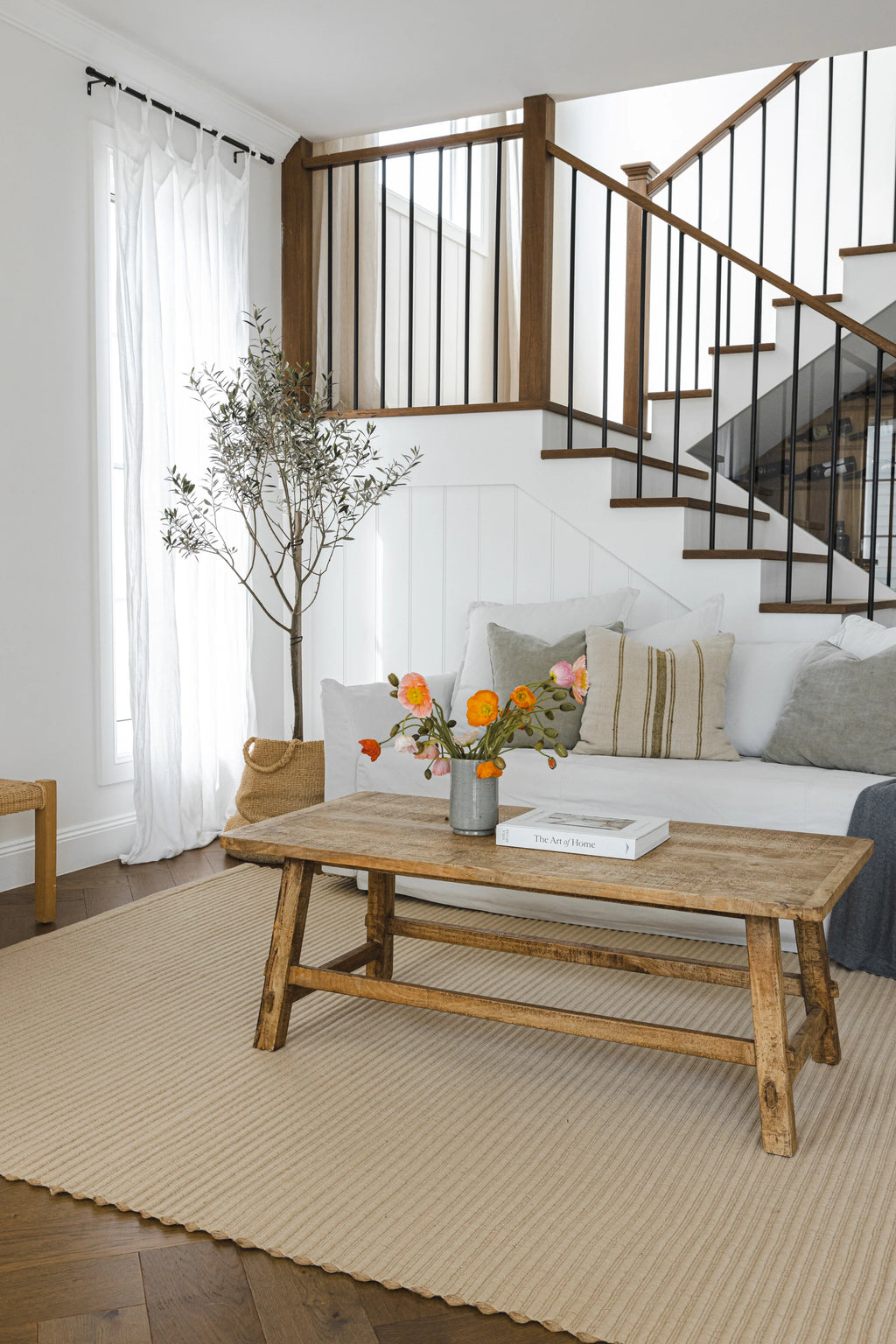 Mendocino Wool & Jute Rug in Latte