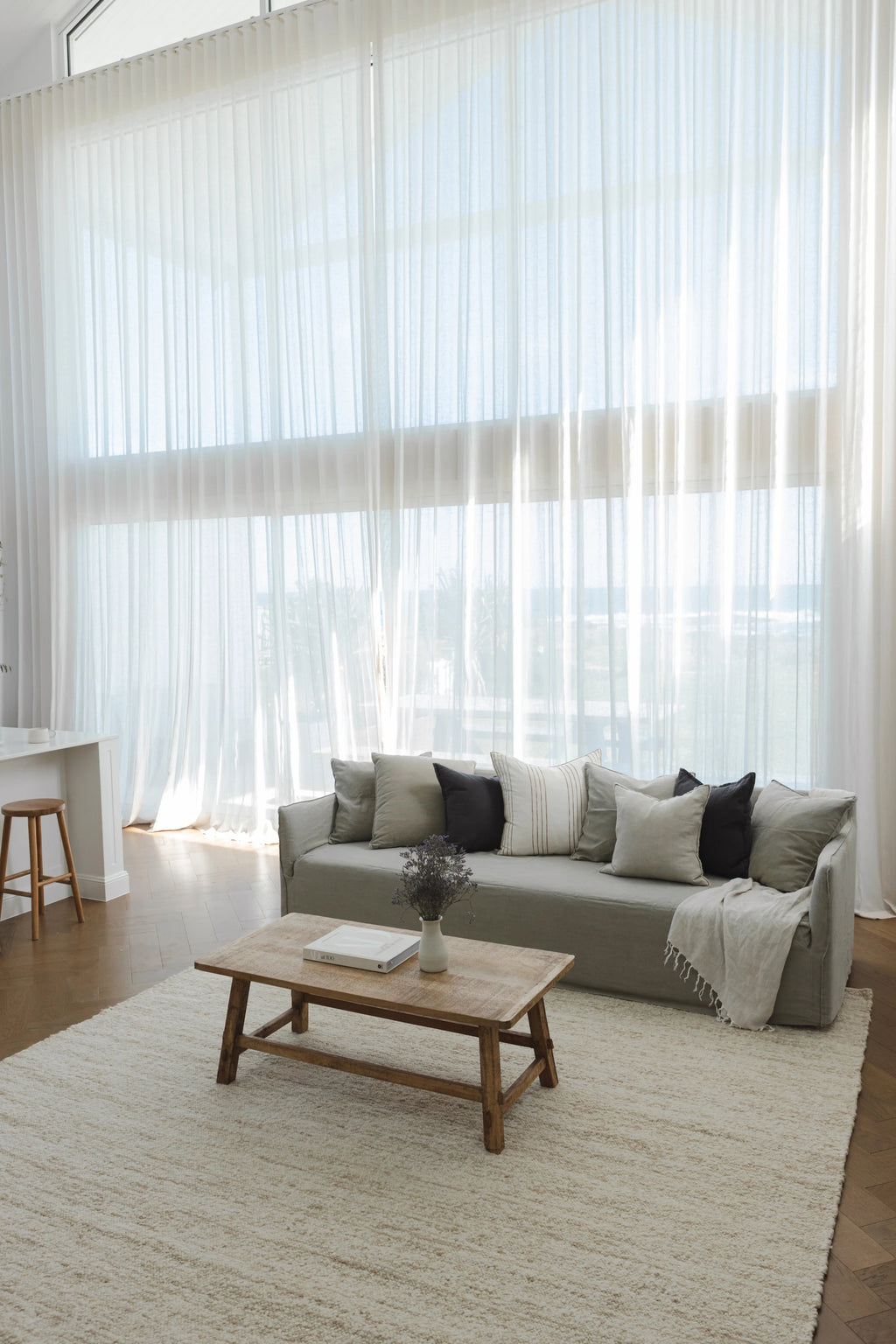 Sample of Sedona New Zealand Wool Rug in Pearl