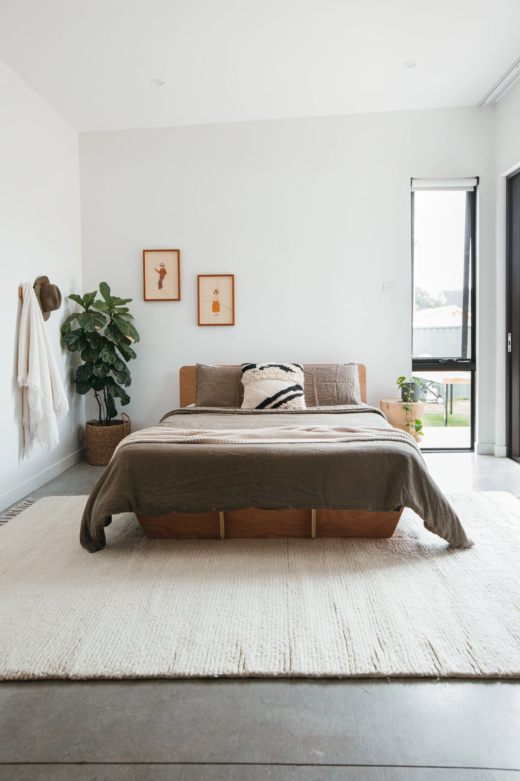 Sample of Sapna Hand Knotted New Zealand Ribbed Wool Rug in Ivory