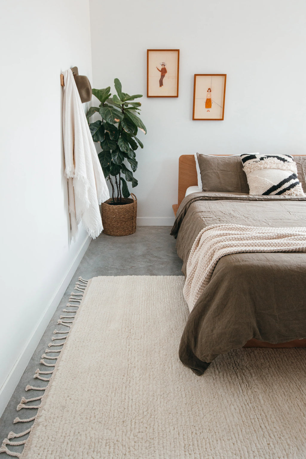 Sample of Sapna Hand Knotted New Zealand Ribbed Wool Rug in Ivory