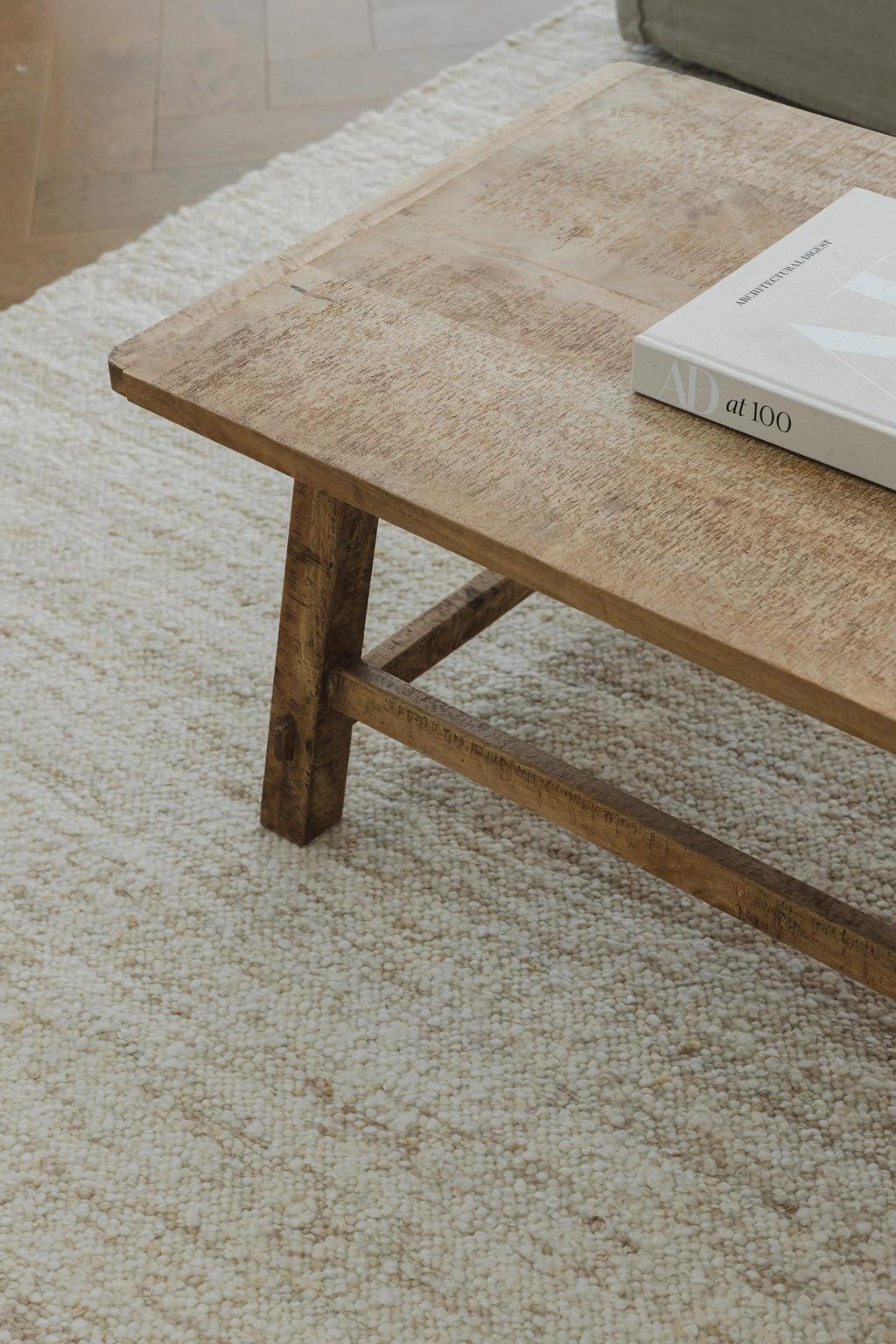 Sample of Sedona New Zealand Wool Rug in Pearl