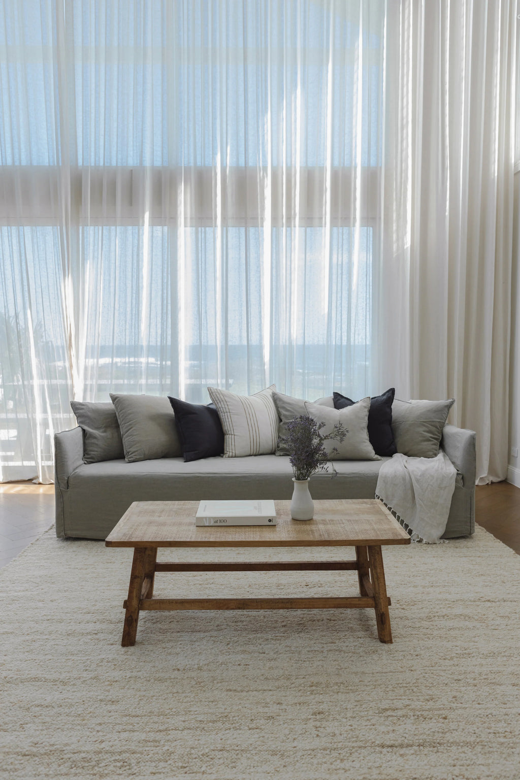 Sample of Sedona New Zealand Wool Rug in Pearl