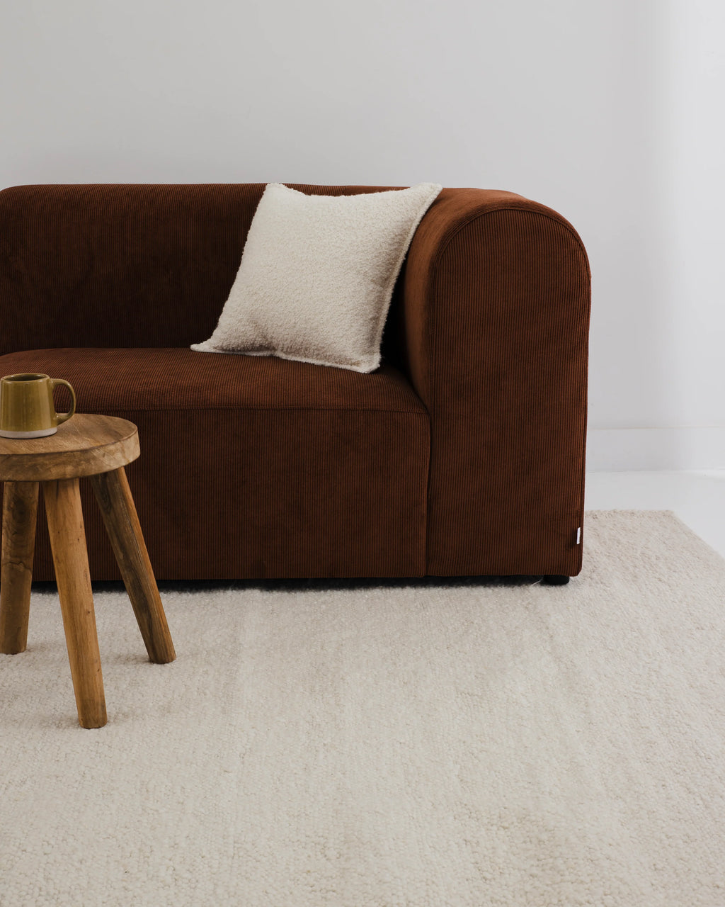 Sample of Sedona New Zealand Wool Rug in Chalk