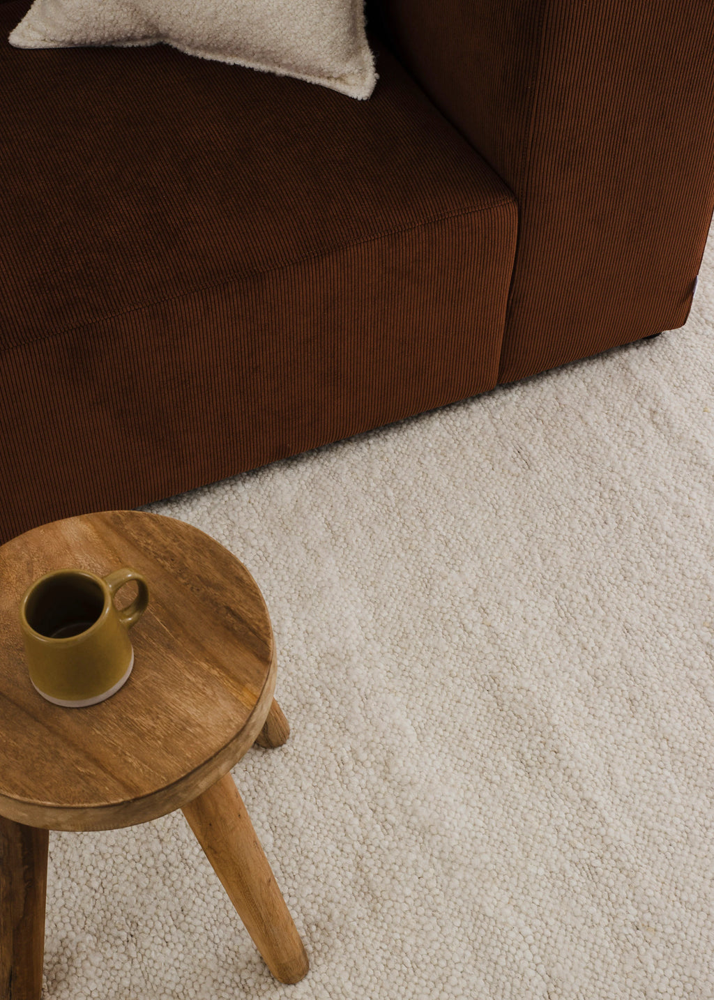 Sample of Sedona New Zealand Wool Rug in Chalk
