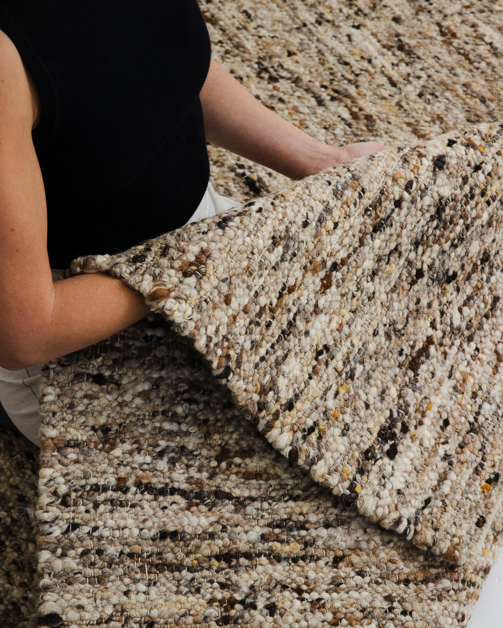 Sample of Sedona New Zealand Wool Rug in Sepia