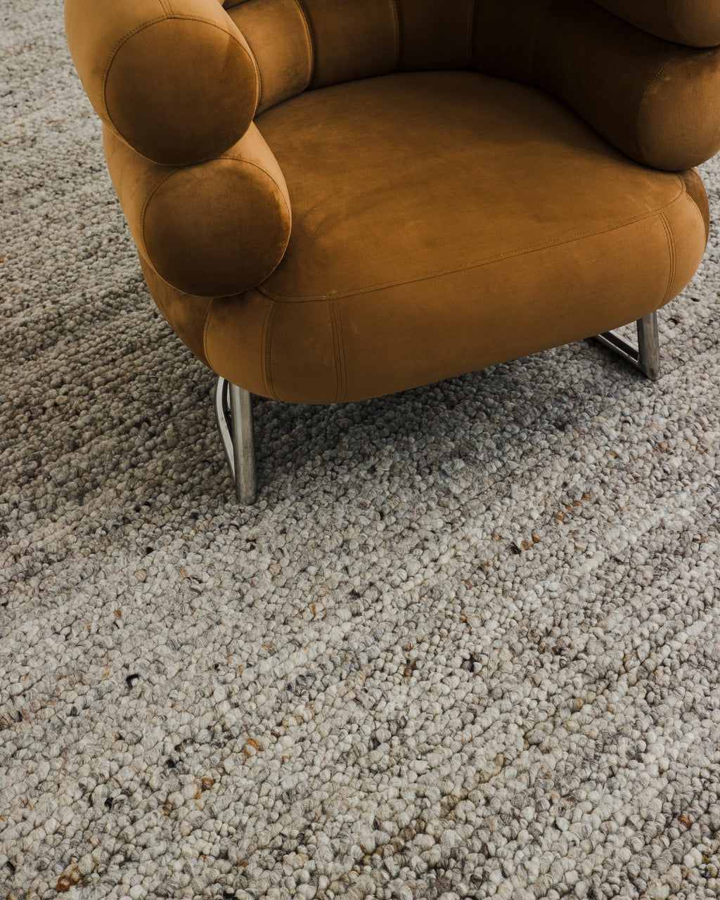 Sample of Topanga Chunky Wool Rug in Pebble
