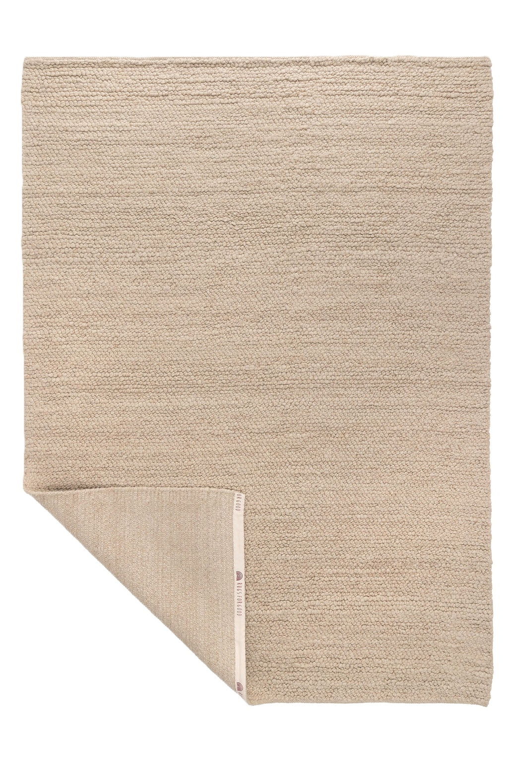 Sample of Newport Pebbly Weave Wool Rug in Beige