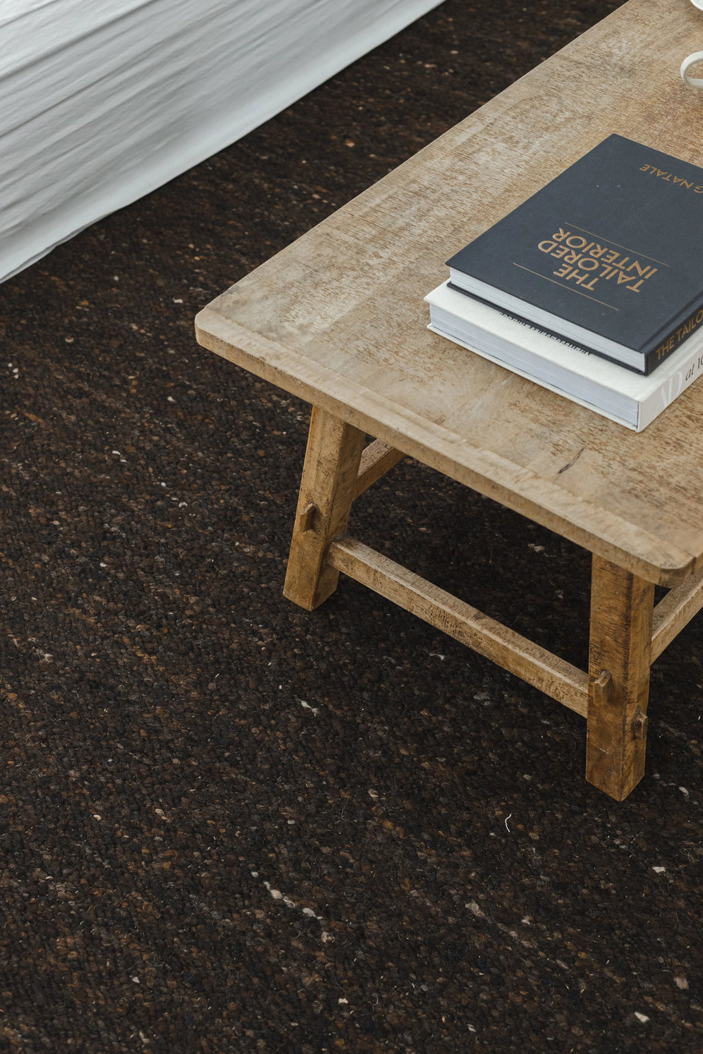 Sample of Taos Wool Rug in Chocolate
