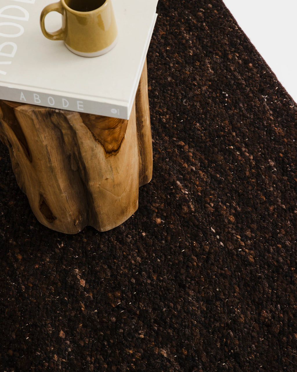 Sample of Taos Wool Rug in Chocolate