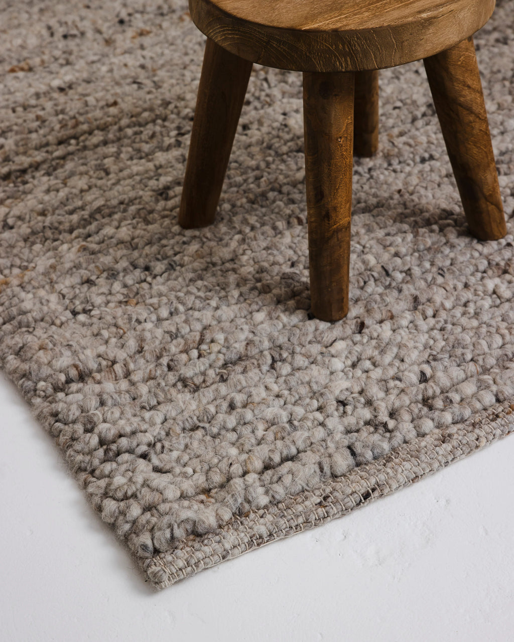 Sample of Topanga Chunky Wool Rug in Pebble