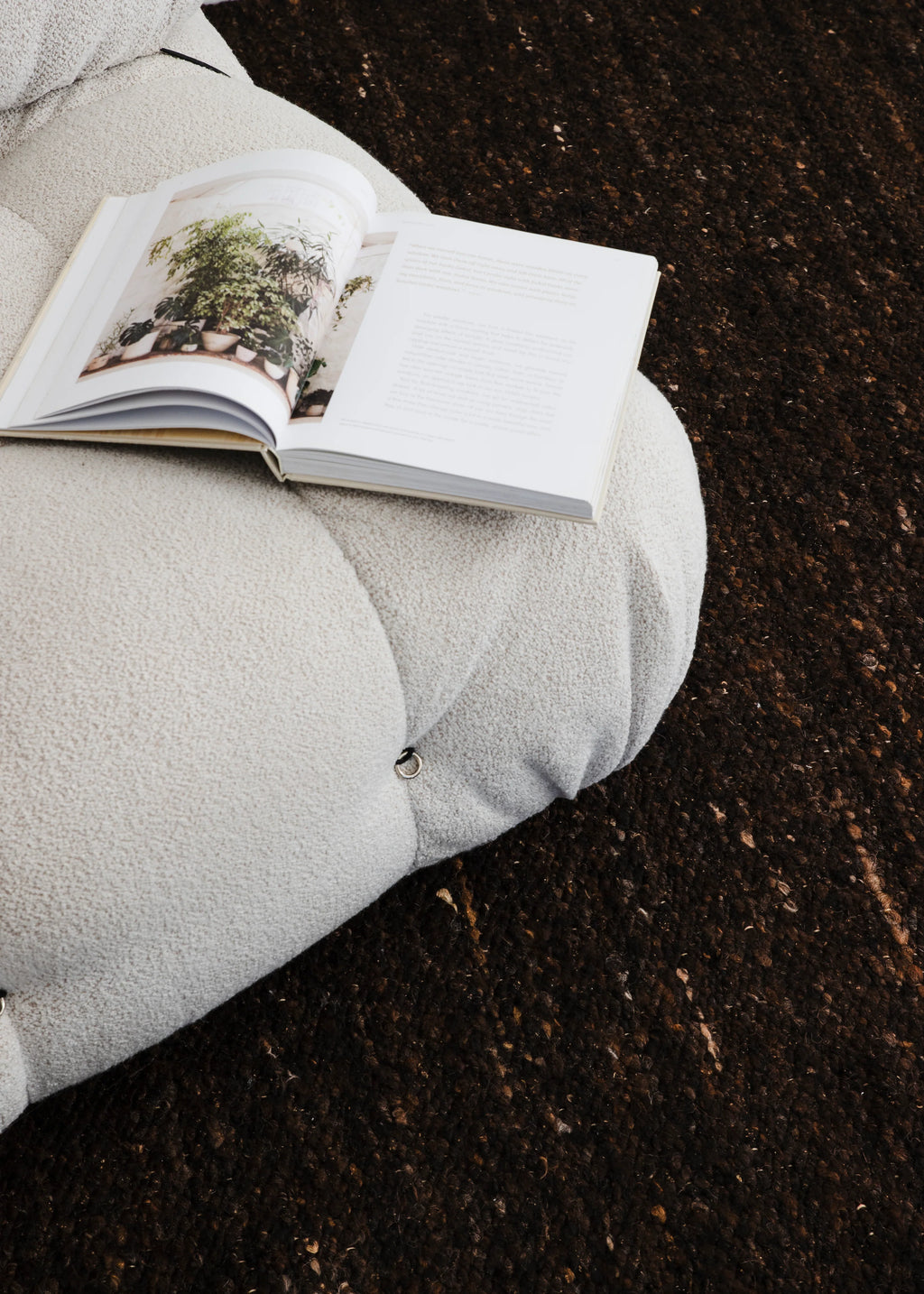 Sample of Taos Wool Rug in Chocolate