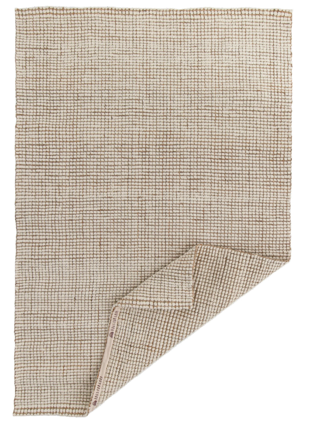 Sample of Alskar Handwoven Wool and Jute Rug in Ivory