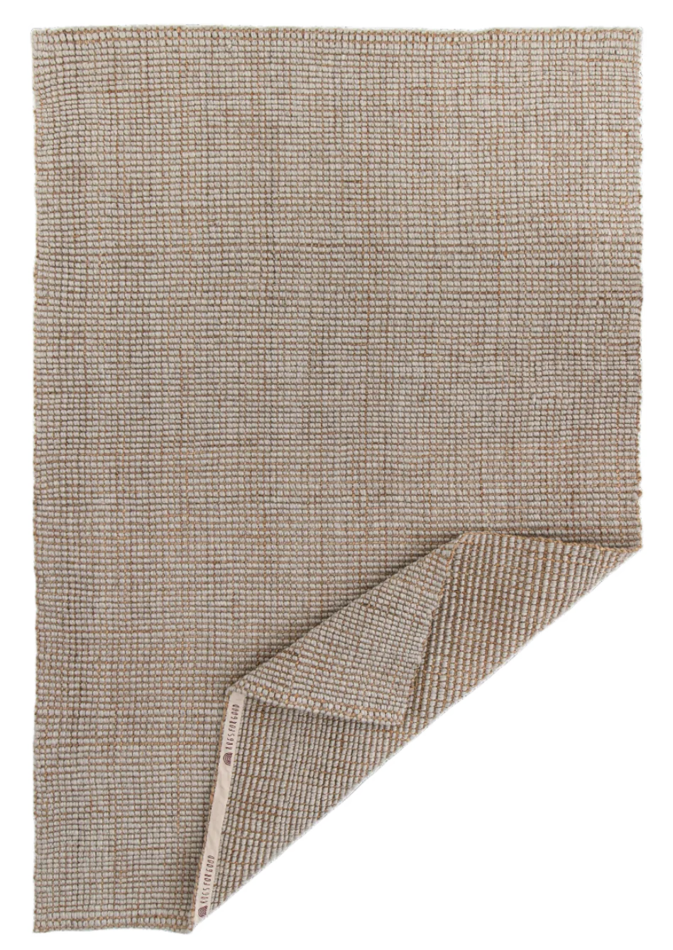 Sample of Alskar Handwoven Wool and Jute Rug in Beige