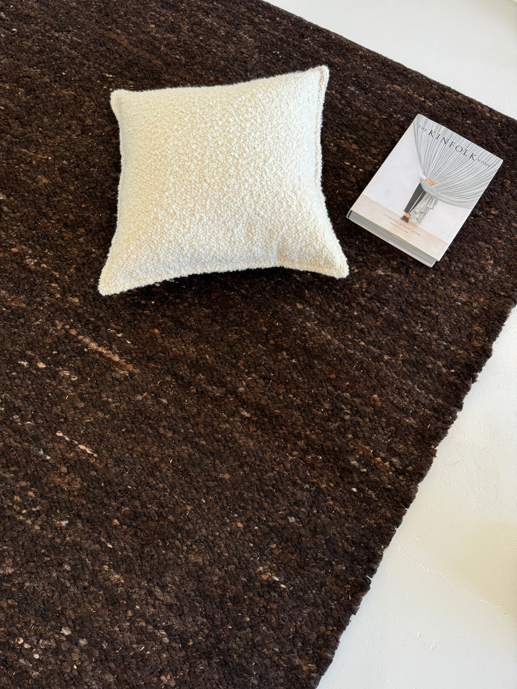 Sample of Taos Wool Rug in Chocolate