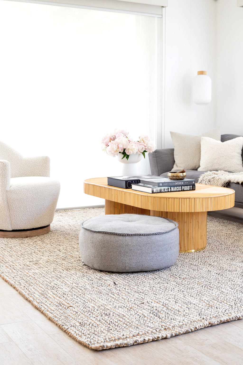 Arabella Hand Loomed Wool & Jute Rug in Grey Rugs for Good