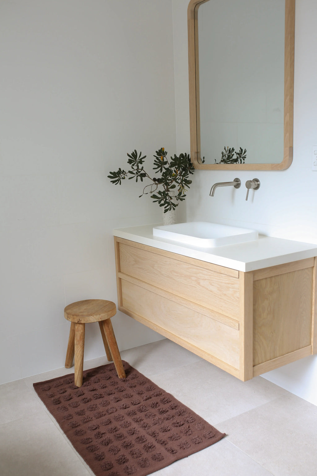 Merry Handwoven Cotton Bathmat in Cacao
