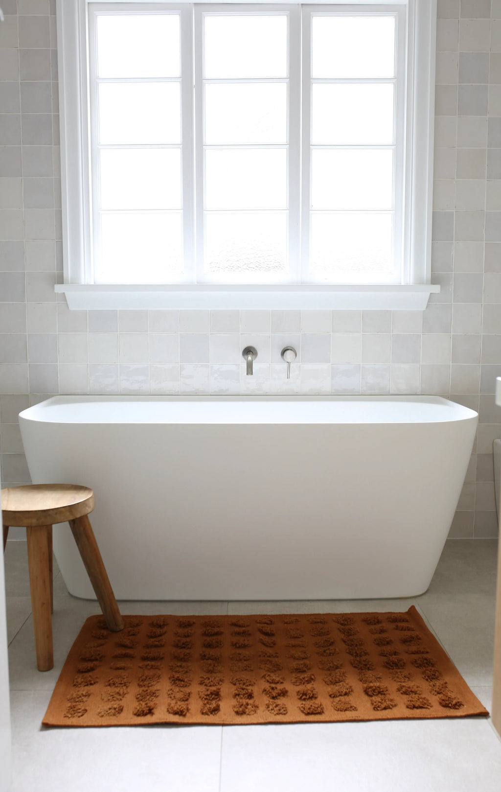 Merry Handwoven Cotton Bathmat in Clay