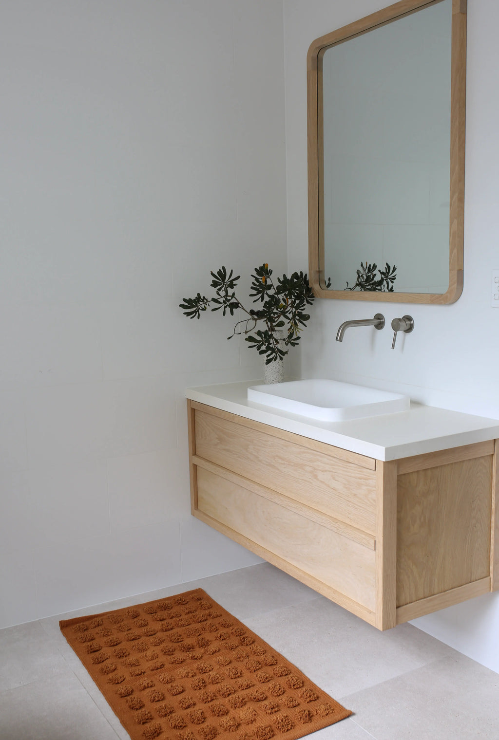 Merry Handwoven Cotton Bathmat in Clay