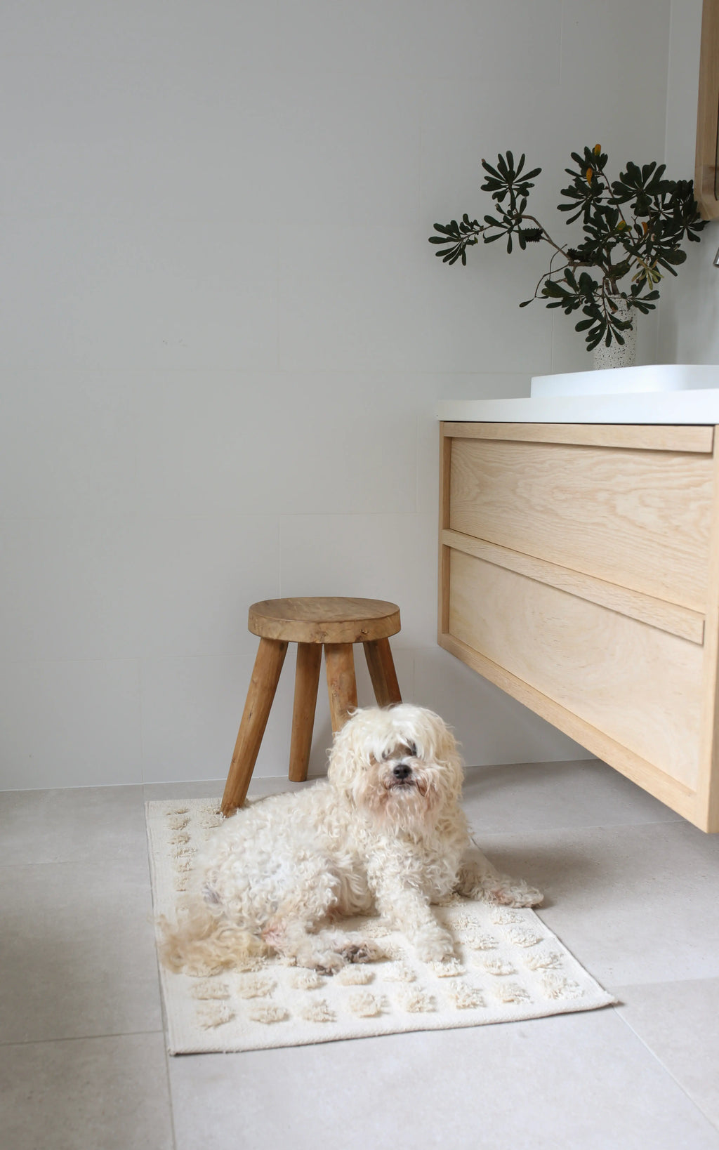 Merry Handwoven Cotton Bathmat in Natural