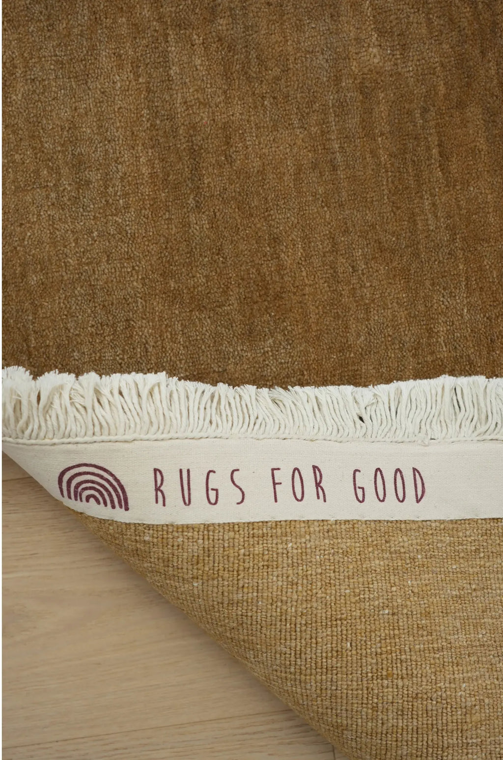 Bhakti Abrash Wool Blend Rug in Brown Butter