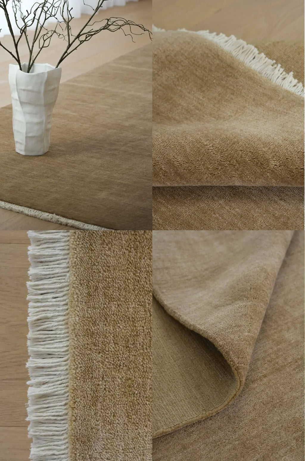 Bhakti Abrash Wool Blend Rug in Honey