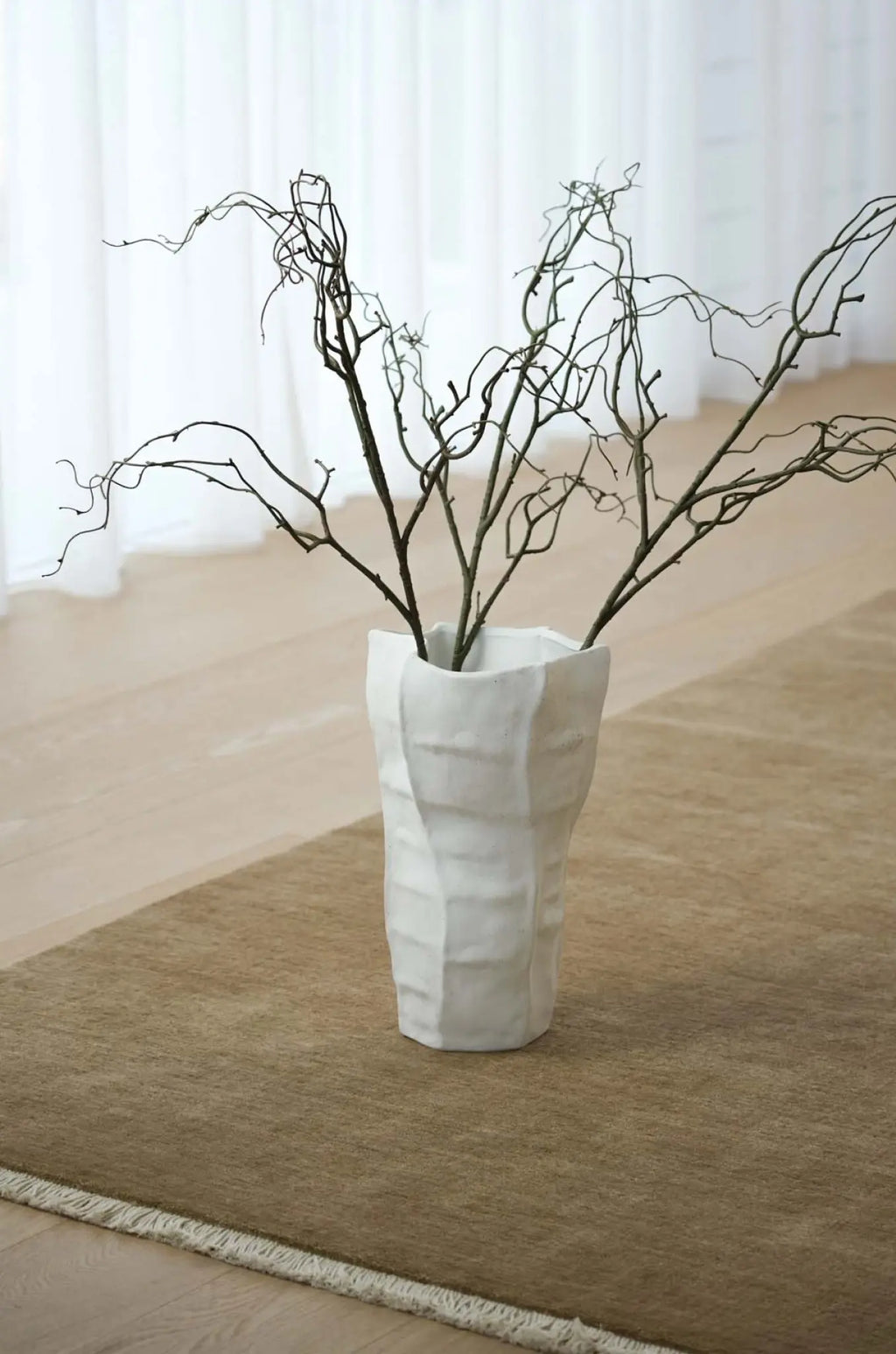 Bhakti Abrash Wool Blend Rug in Honey