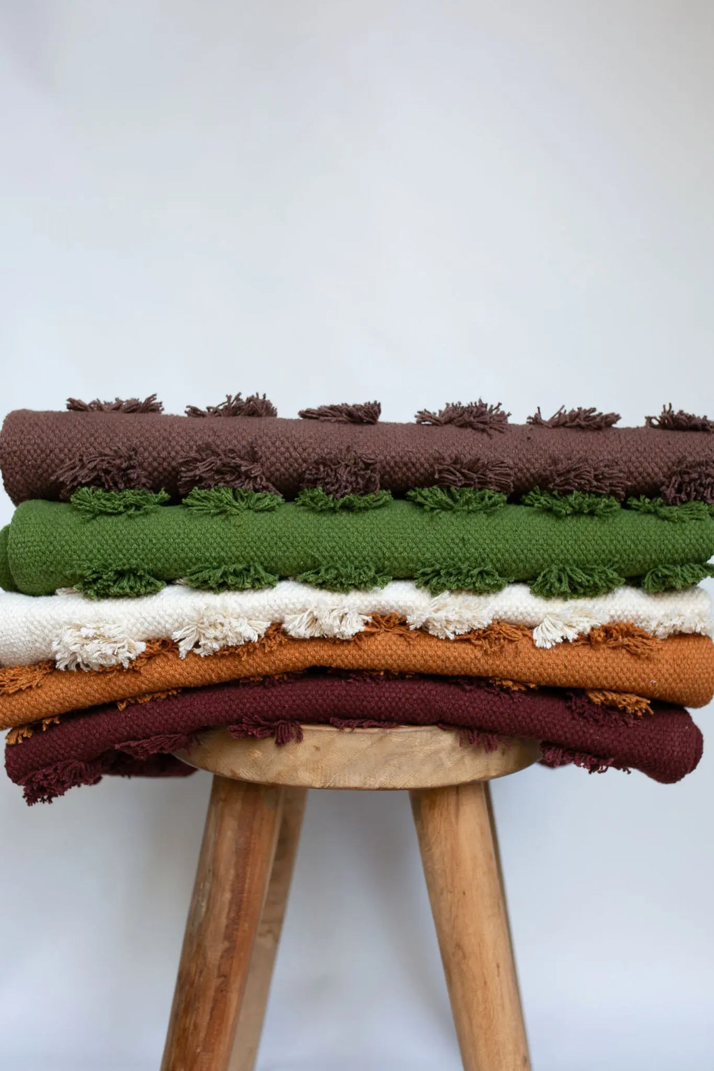 Merry Handwoven Cotton Bathmat in Mulberry